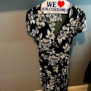 Fortune & Ivy Green Floral High Low Dress M